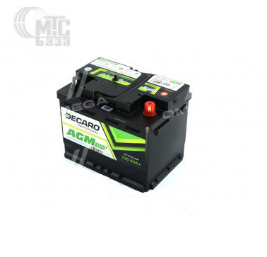 Аккумулятор Decaro 6СТ-60 Азе R  AGM Start-Stop EN680 А 242x175x190мм